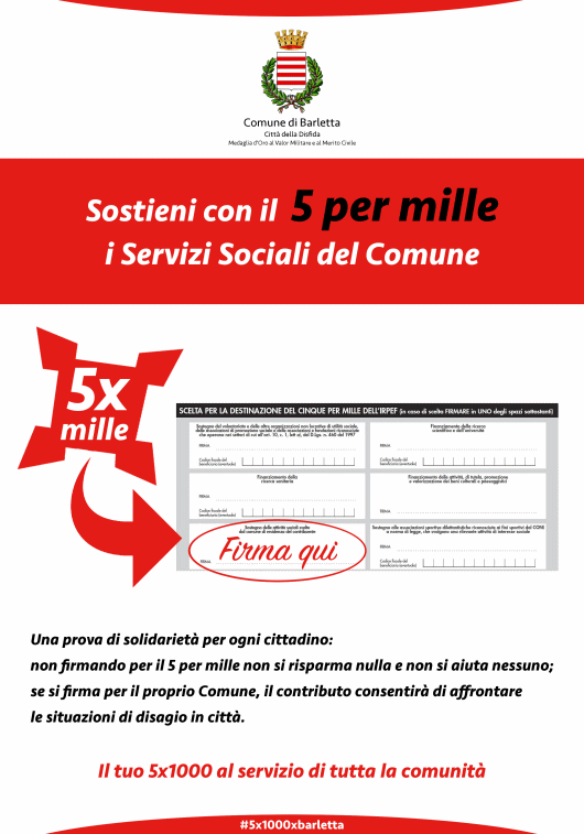 Il tuo 5 per mille al servizio di tutta la comunità
