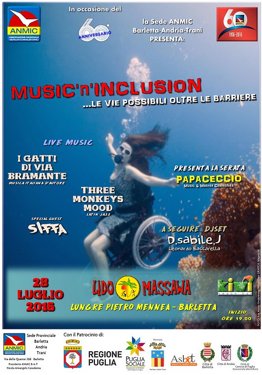 ANMIC BAT - MUSIC'N'INCLUSION - 60anni