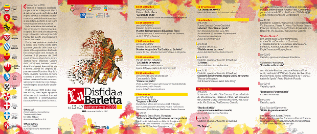 Programma - La Disfida di Barletta - 13/17 settembre 2016